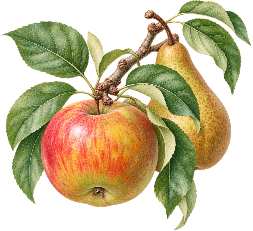 apple & pear vintage botanical illustration apple & pear vintage botanical illustration